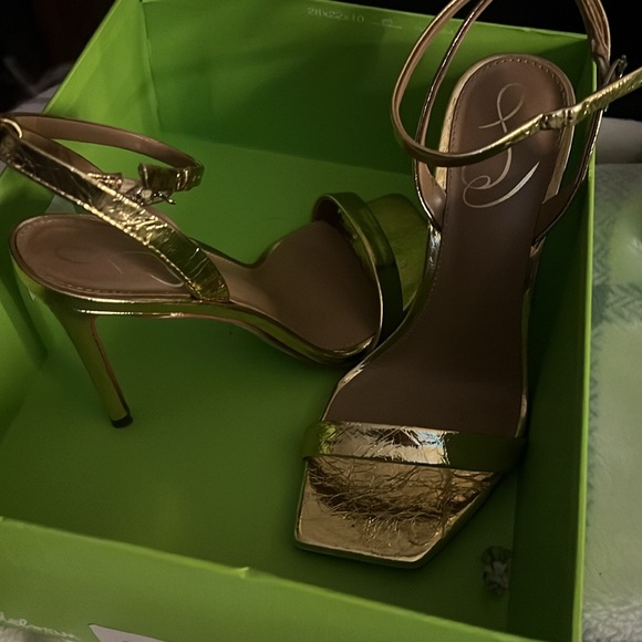 Sam Edelman heels , orchid gold leather size 6 M - Picture 2 of 5